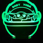 Baby Yoda 3-D Optical Illusion LED Multicolor Lamp
