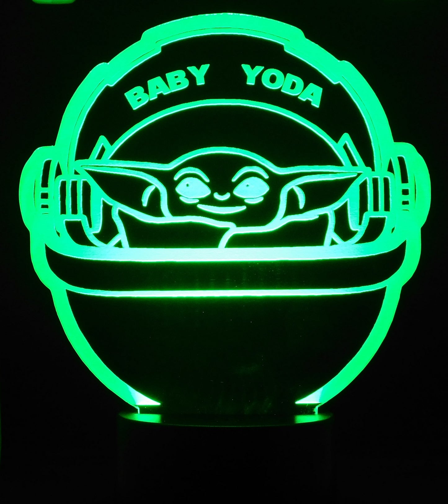 Baby Yoda 3-D Optical Illusion LED Multicolor Lamp