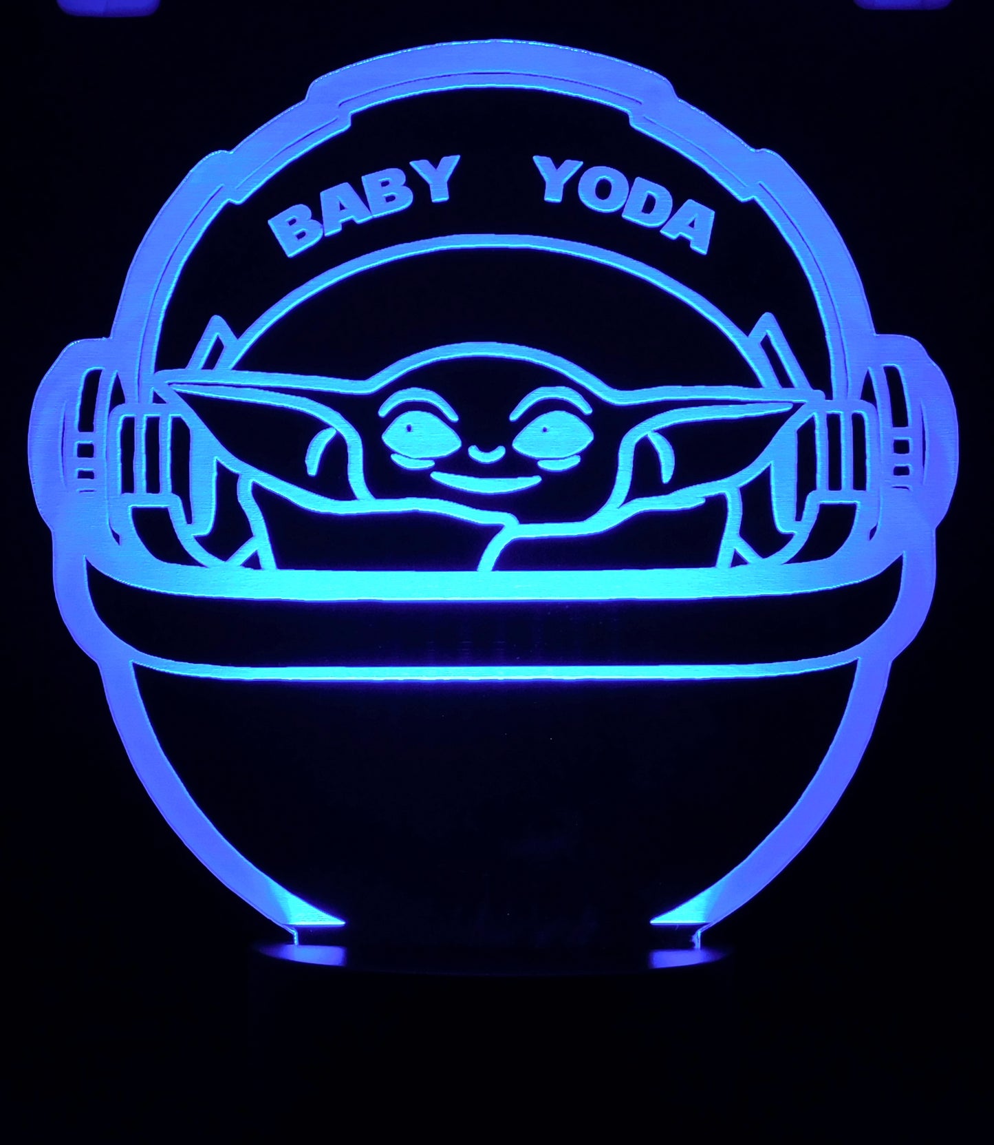 Baby Yoda 3-D Optical Illusion LED Multicolor Lamp