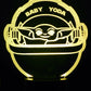 Baby Yoda 3-D Optical Illusion LED Multicolor Lamp