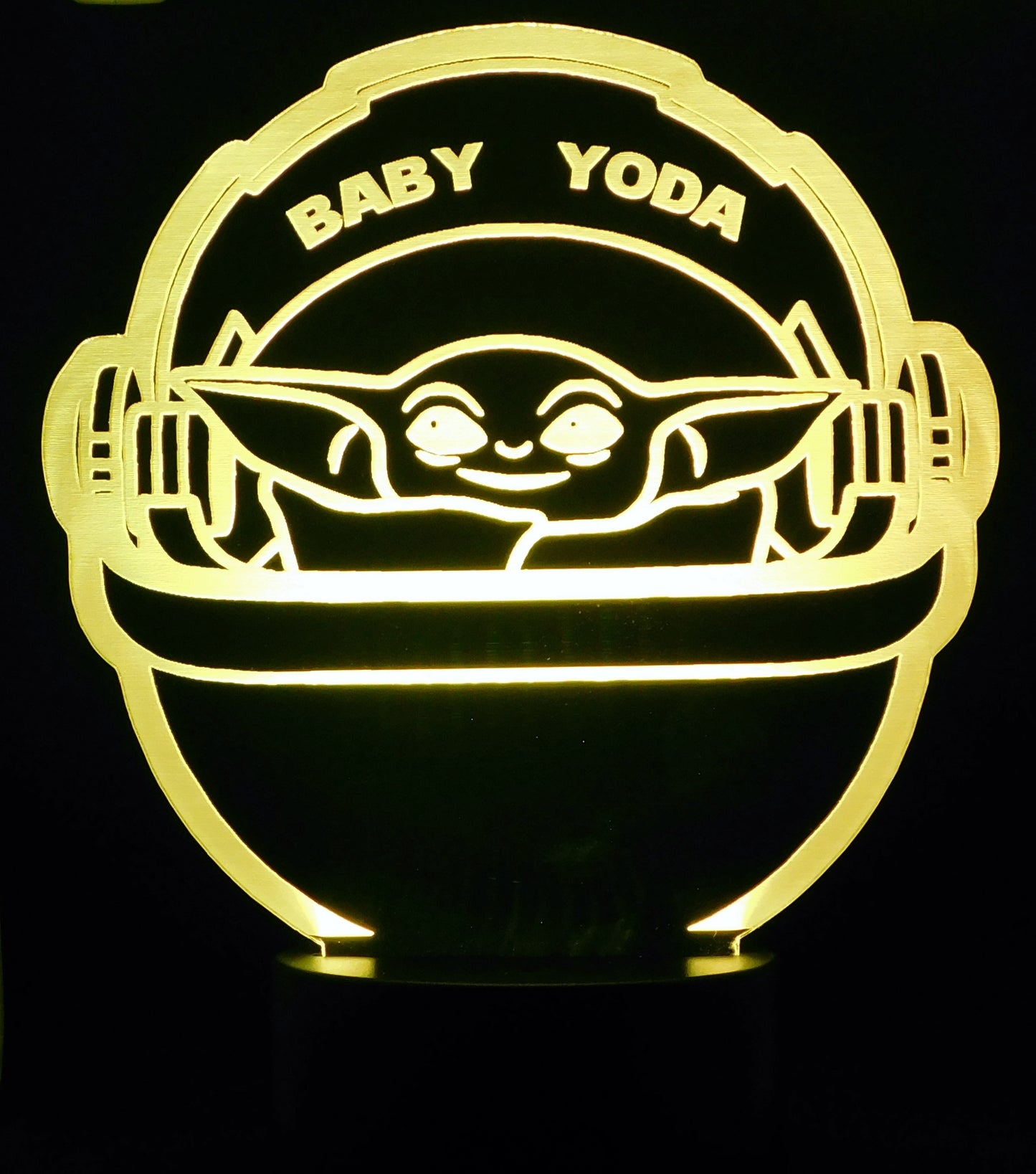 Baby Yoda 3-D Optical Illusion LED Multicolor Lamp