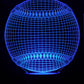Baseball 3-D Optical Illusion Multicolored Light