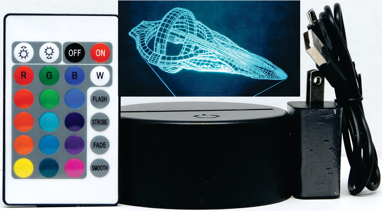 Star Trek D'Kyr Class 3-D Optical Illusion Multicolored Lamp