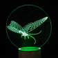 Butterflies 3-D Optical Illusion Multicolored Light