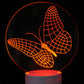 Butterflies 3-D Optical Illusion Multicolored Light
