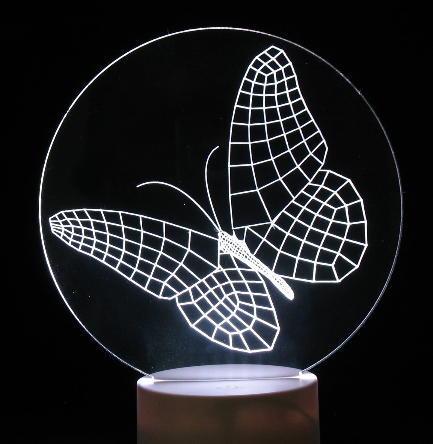Butterflies 3-D Optical Illusion Multicolored Light