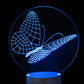 Butterflies 3-D Optical Illusion Multicolored Light