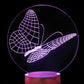 Butterflies 3-D Optical Illusion Multicolored Light