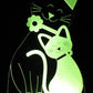 Cat & Kitten 3-D Optical Illusion Multicolored Light