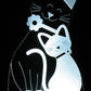 Cat & Kitten 3-D Optical Illusion Multicolored Light