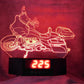 H-D Screaming Eagle 3-D Optical Illusion Multicolored LED Clock/Lamp