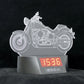Harley-Davidson Large 3-D Optical Illusion Multicolored LED Clock/Lamp