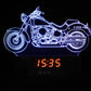 Harley-Davidson Large 3-D Optical Illusion Multicolored LED Clock/Lamp