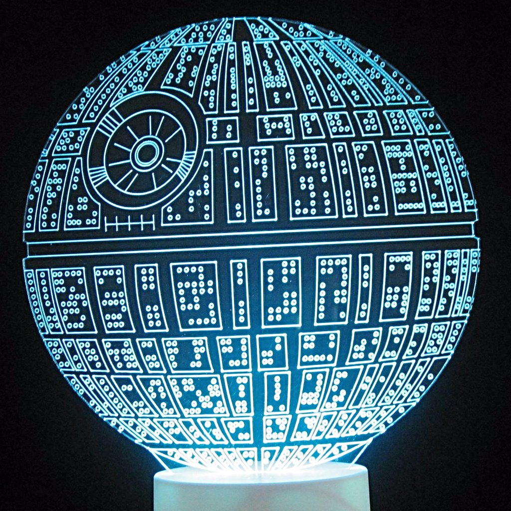 Death Star 3-D Optical Illusion LED Desk, Table, Night Lamp