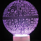 Death Star 3-D Optical Illusion LED Desk, Table, Night Lamp