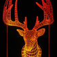 Deer Head Trophy 3-D Optical Illusion Multicolored Light