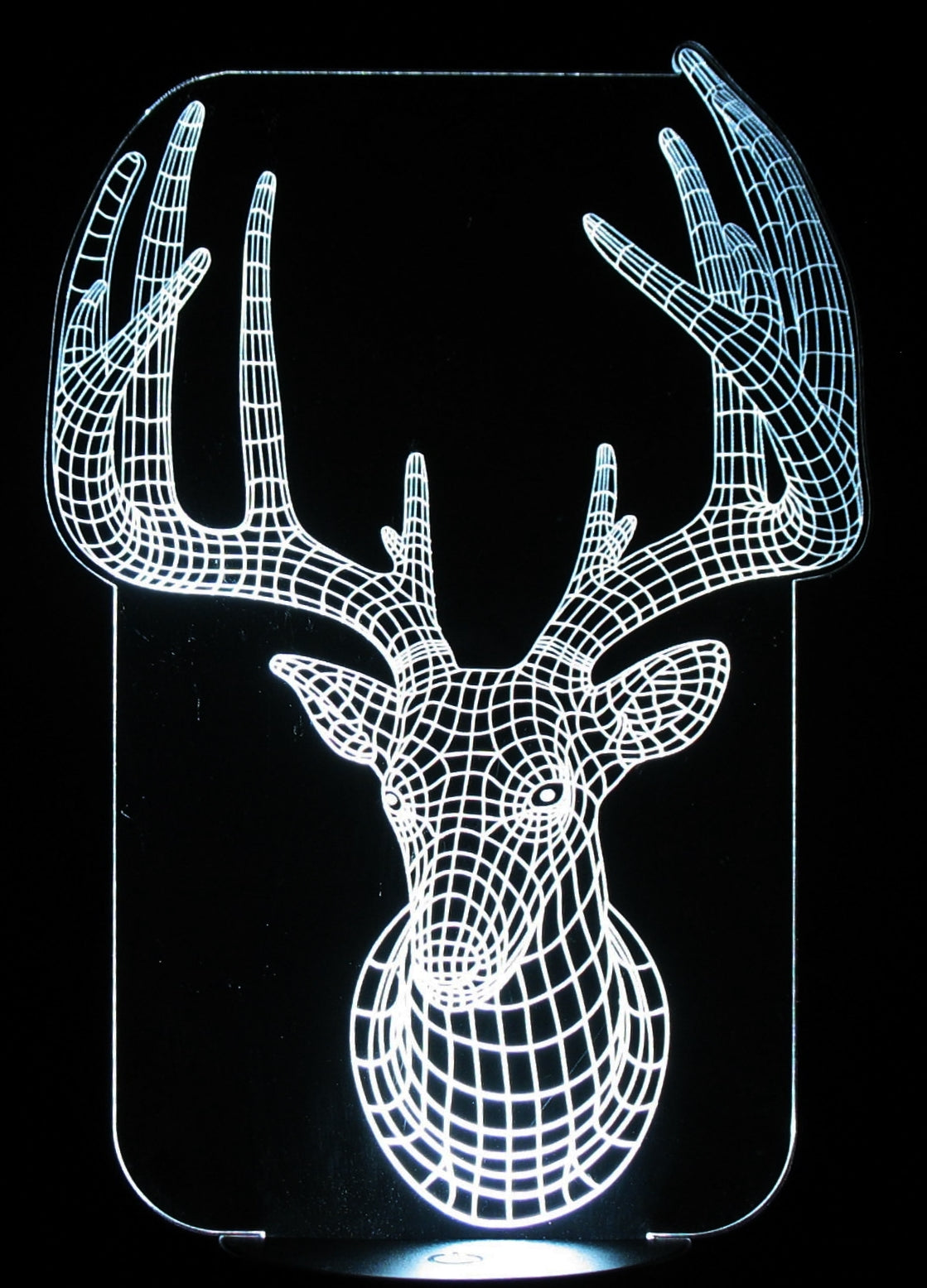 Deer Head Trophy 3-D Optical Illusion Multicolored Light