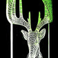 Deer Head Trophy 3-D Optical Illusion Multicolored Light