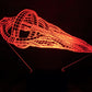 Star Trek D'Kyr Class 3-D Optical Illusion Multicolored Lamp