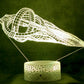 Star Trek D'Kyr Class 3-D Optical Illusion Multicolored Lamp