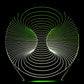 Double Hole 3-D Optical Illusion Multicolored Light