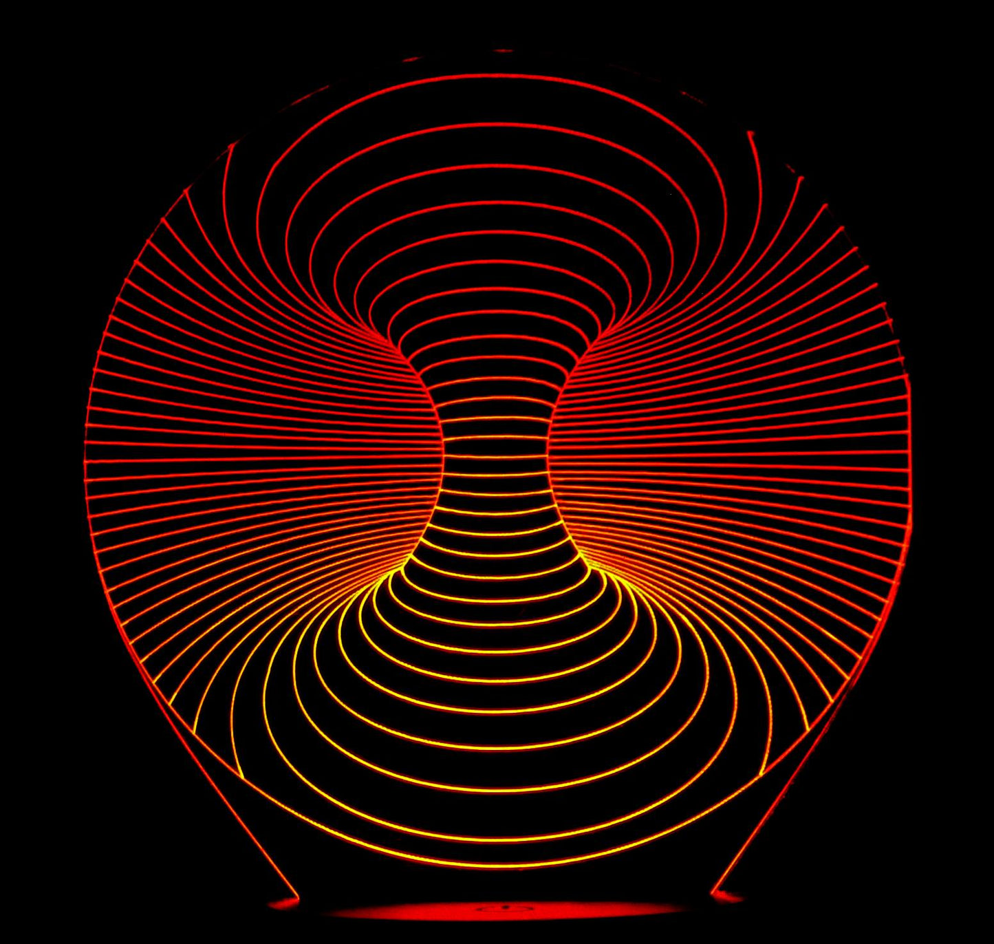 Double Hole 3-D Optical Illusion Multicolored Light