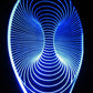 Double Hole 3-D Optical Illusion Multicolored Light