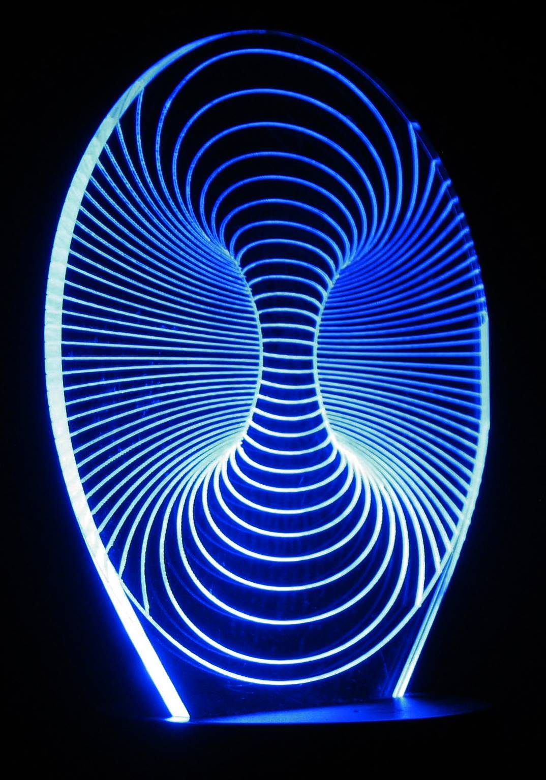Double Hole 3-D Optical Illusion Multicolored Light