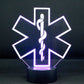 EMT Logo 3-D Optical Illusion Multicolored LED Lamp