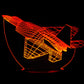 F-22 Raptor Fighter Jet 3-D Optical Illusion Multicolored LED Lamp
