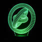 Gyroscope 3-D Optical Illusion Multicolored Light