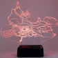 H-D Screaming Eagle 3-D Optical Illusion Multicolored LED Clock/Lamp