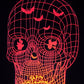 Halloween Image 3-D Optical Illusion Laser Cut with Multicolored LED Light