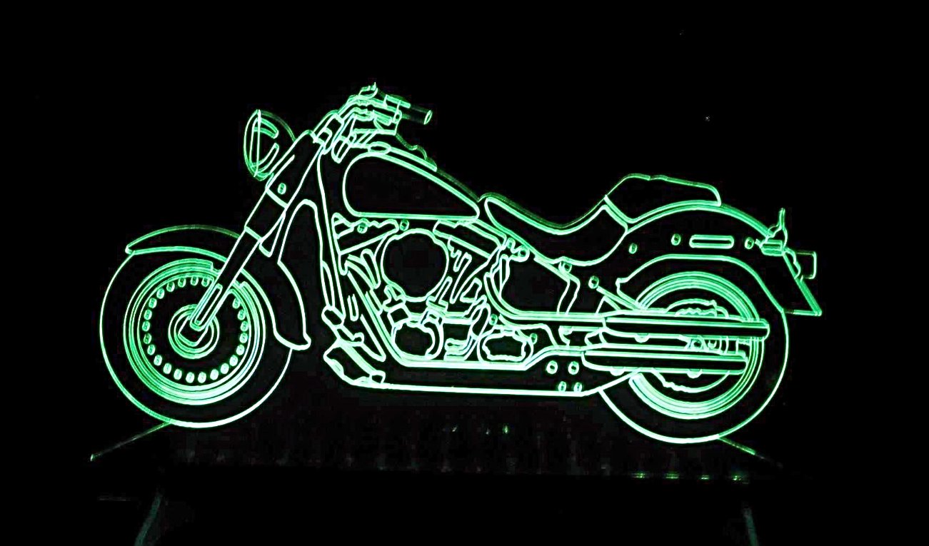 Harley-Davidson Large Rectangle 3-D Optical Illusion LED