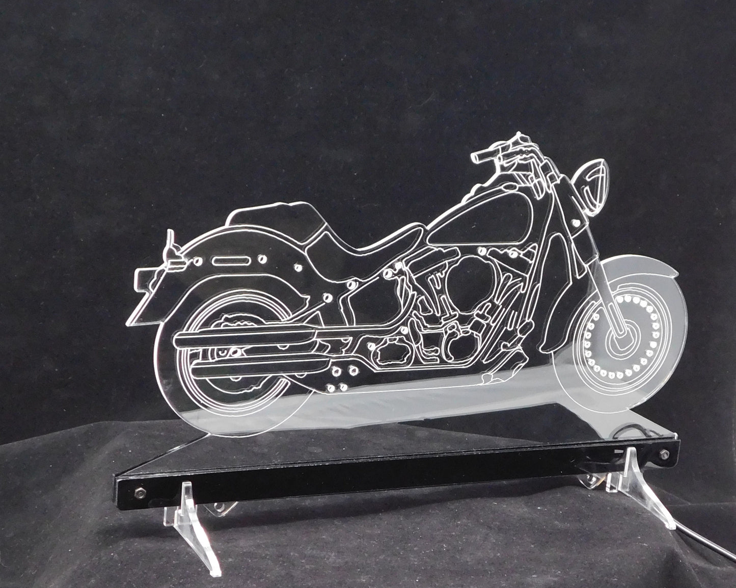 Harley-Davidson Large Rectangle 3-D Optical Illusion LED