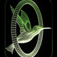 Hummingbird  3-D Optical Illusion Multicolored Light