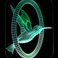 Hummingbird  3-D Optical Illusion Multicolored Light