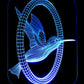 Hummingbird  3-D Optical Illusion Multicolored Light