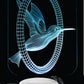 Hummingbird  3-D Optical Illusion Multicolored Light