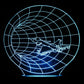 Jet Through Hole 3-D Optical Illusion LED Desk, Table, Night Lamp