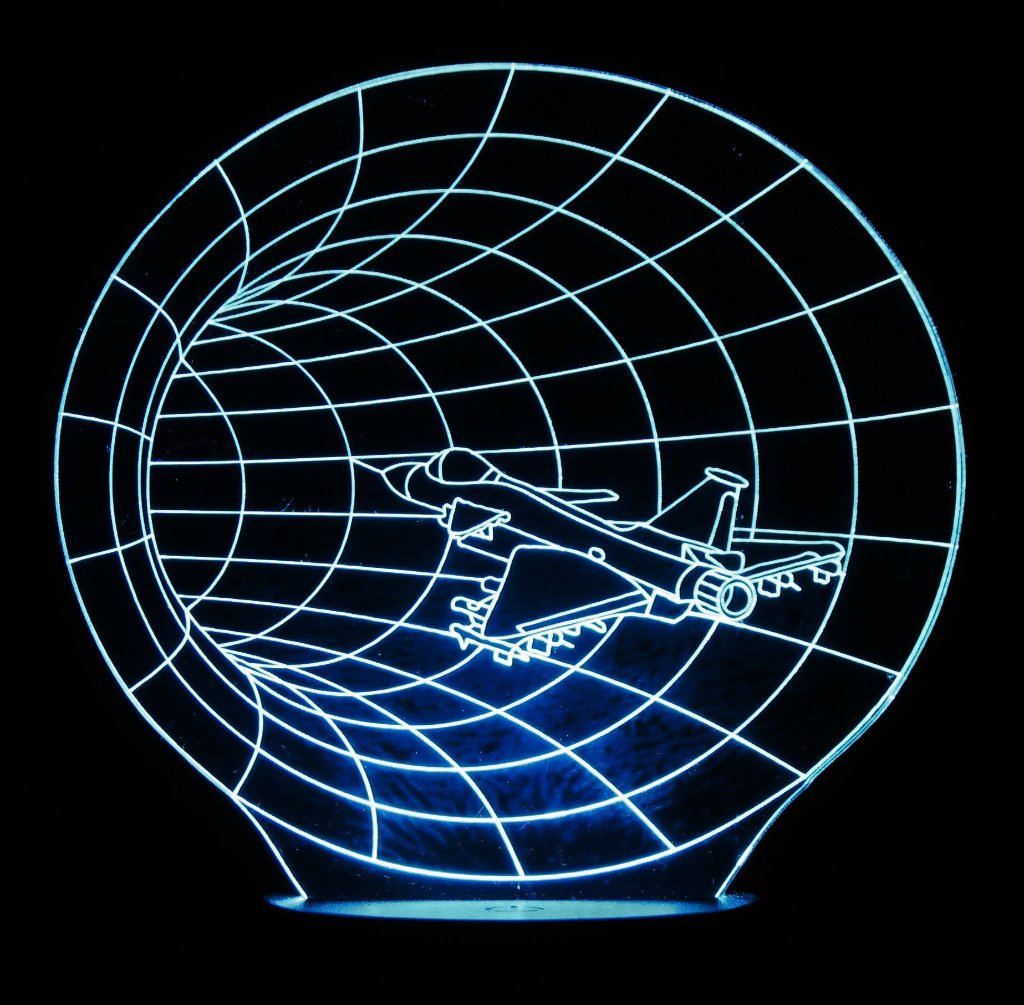 Jet Through Hole 3-D Optical Illusion LED Desk, Table, Night Lamp