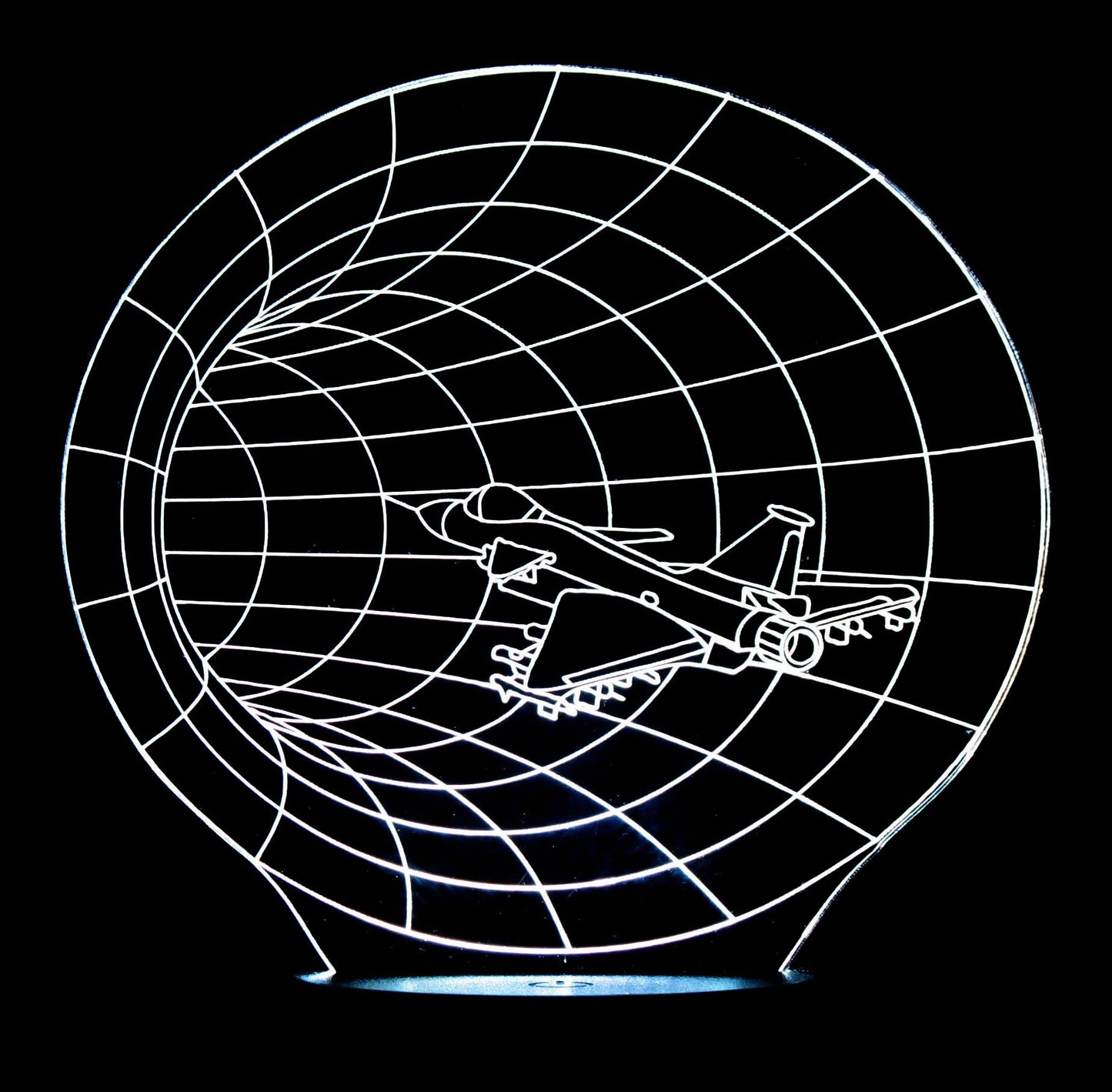 Jet Through Hole 3-D Optical Illusion LED Desk, Table, Night Lamp