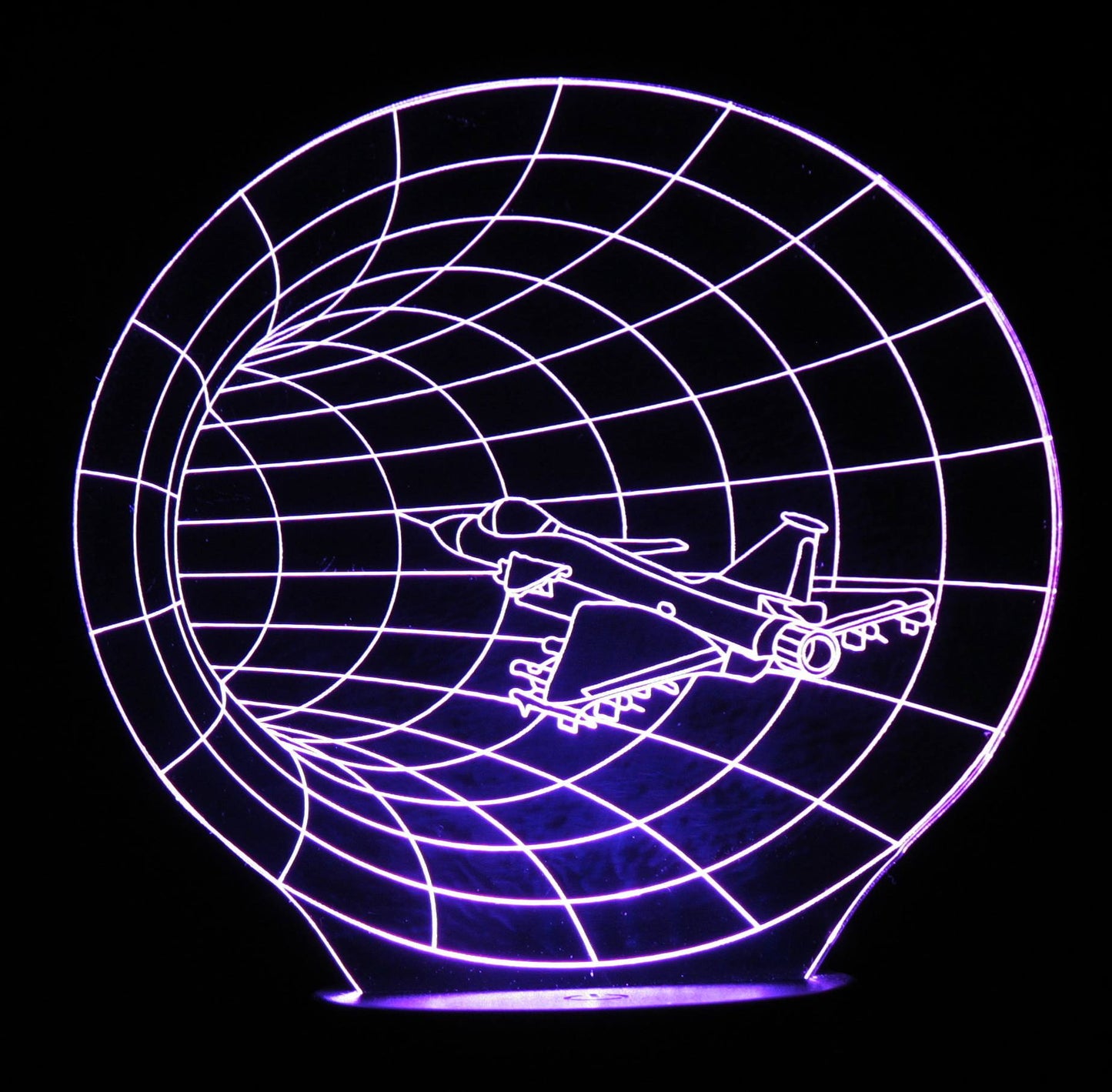 Jet Through Hole 3-D Optical Illusion LED Desk, Table, Night Lamp