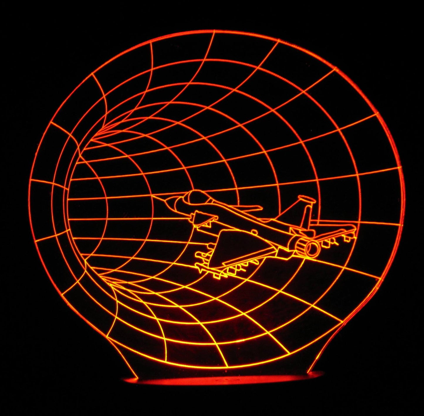 Jet Through Hole 3-D Optical Illusion LED Desk, Table, Night Lamp
