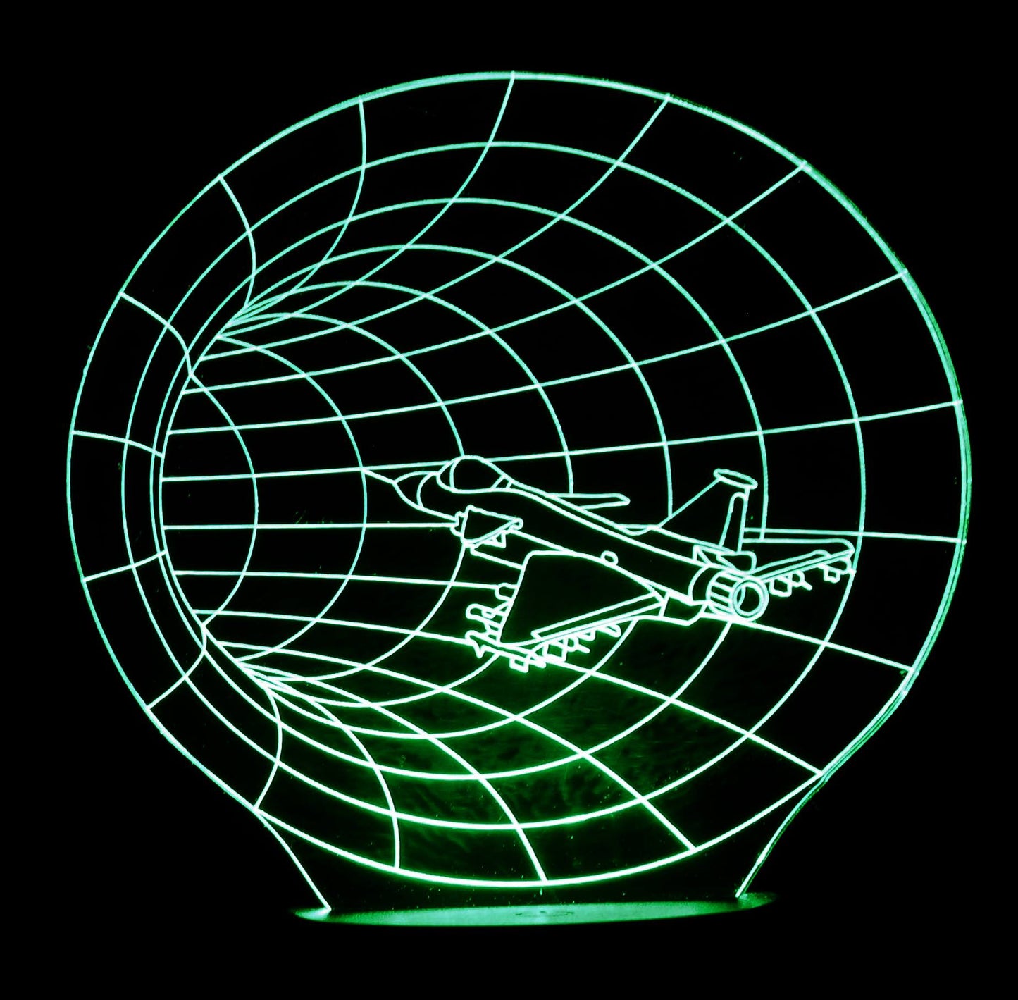 Jet Through Hole 3-D Optical Illusion LED Desk, Table, Night Lamp