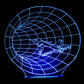 Jet Through Hole 3-D Optical Illusion LED Desk, Table, Night Lamp