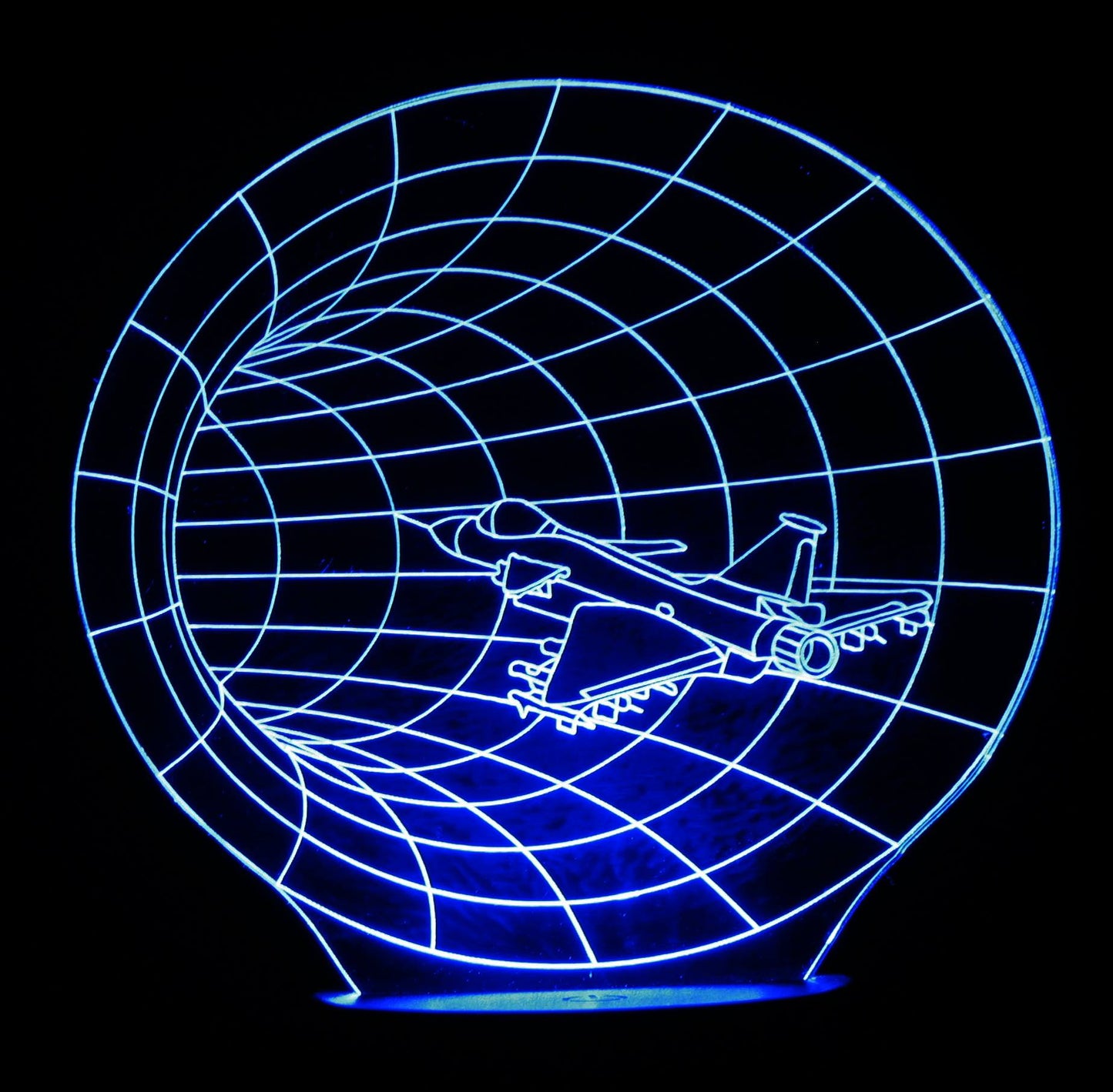 Jet Through Hole 3-D Optical Illusion LED Desk, Table, Night Lamp