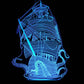Kraken and Ship LED Desk, Table, Night Lamp