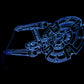 Starship Enterprise Large Rectangle 3-D Optical Illusion LED