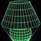 Table Lamp Artwork 3-D Optical Illusion Multicolored Lamp